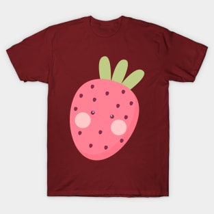 Cute Strawberry Cartoon T-Shirt